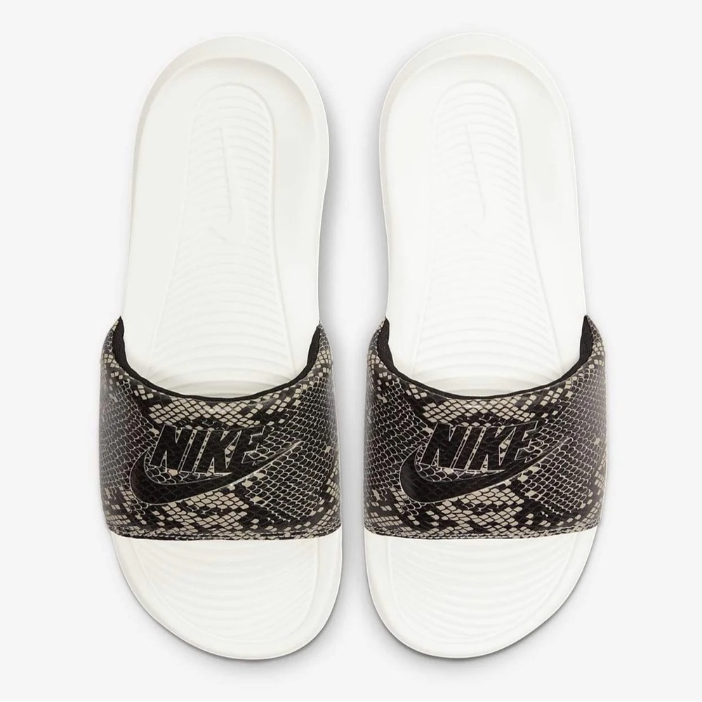 Women's Nike Victori One "Snakeskin" Print Slides, NWT